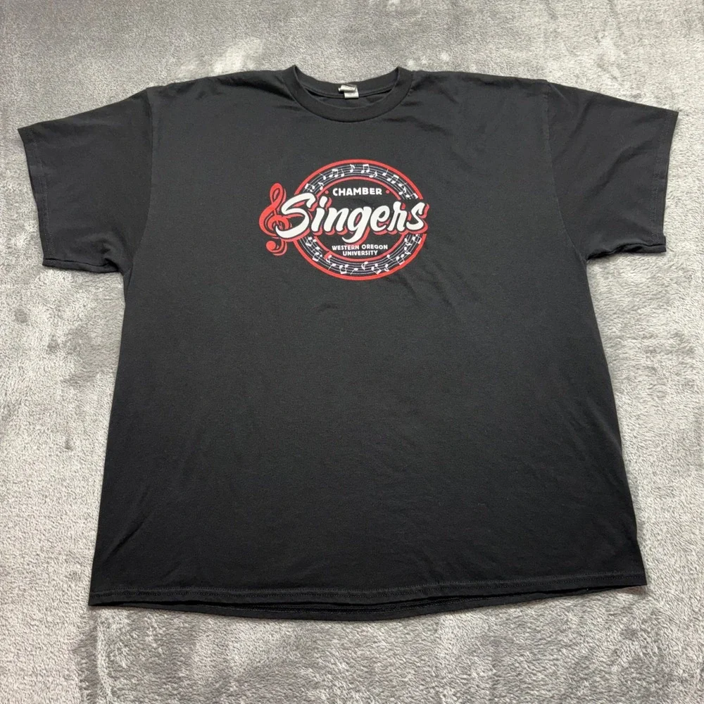 Gildan T-Shirt Mens 2XL Black Western Oregon University Chamber Singers‎